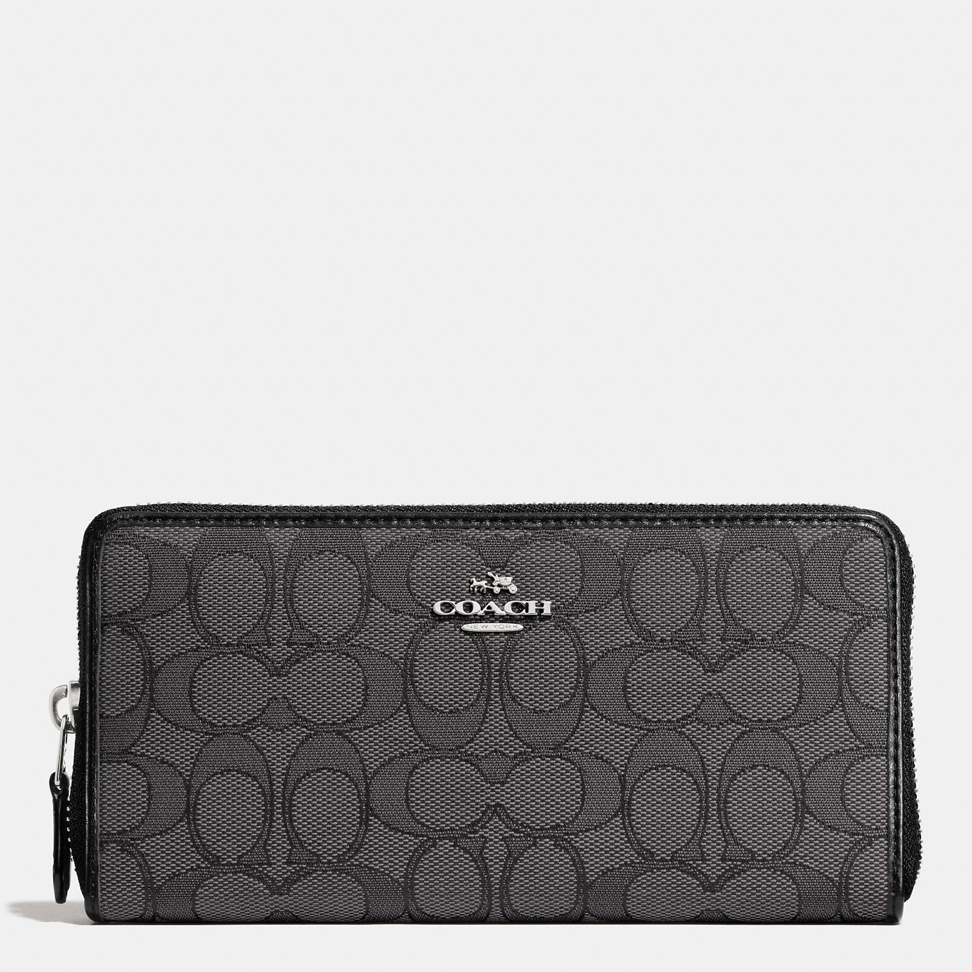 Leisure Fashion Coach Accordion Zip Wallet In Signature Canvas | Coach Outlet Canada - Click Image to Close